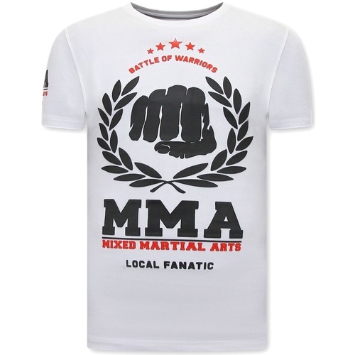 Kleidung Herren T-Shirts Local Fanatic MMA Fighter Weiss