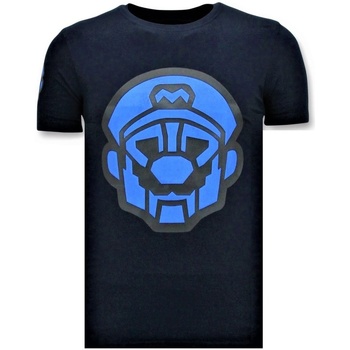 Kleidung Herren T-Shirts Local Fanatic Mit Aufdruck Mario Neon Blau