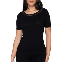 Unterwäsche Damen Unterhemden Luna T-Shirt mit kurzen Ärmeln Cotton Touch  Splendida Schwarz