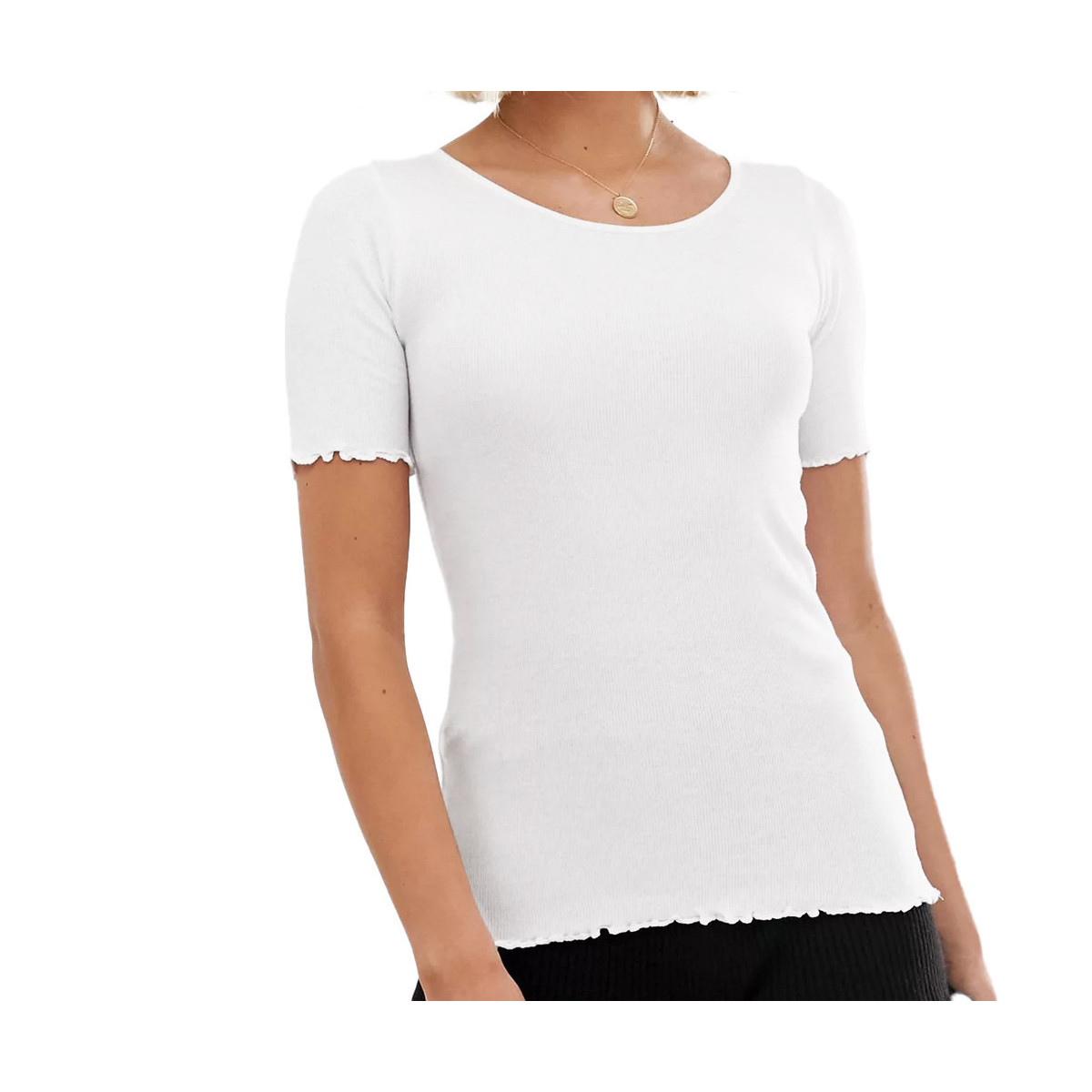Kleidung Damen T-Shirts & Poloshirts Brave Soul XLTS-69LOVELY Weiss