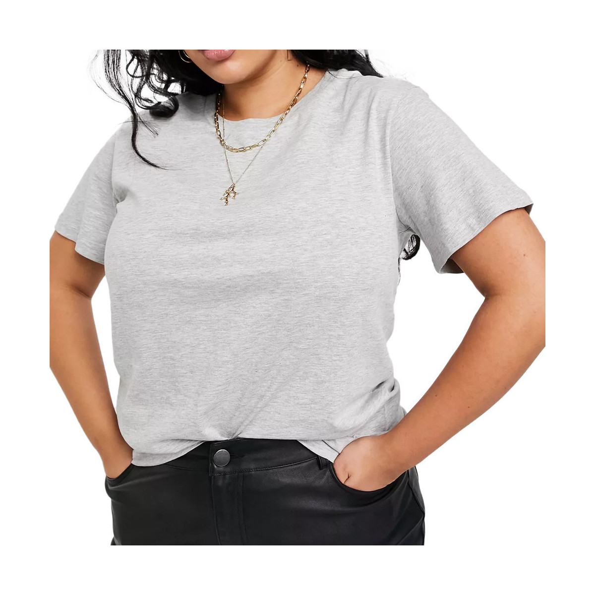 Kleidung Damen T-Shirts & Poloshirts Brave Soul XLTS-544MADL Grau