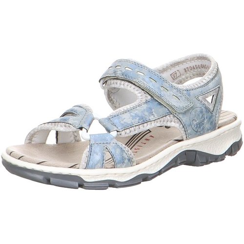 Schuhe Damen Wanderschuhe Rieker Sandaletten NV 68879-12 Blau