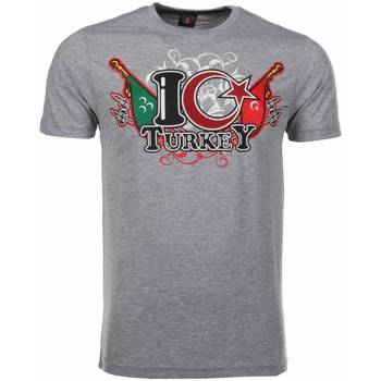 Kleidung Herren T-Shirts Local Fanatic I Love Turkey Grau