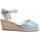Schuhe Damen Leinen-Pantoletten mit gefloch Pinkdesert 75272 Blau