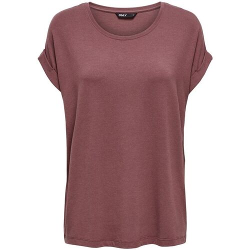 Kleidung Damen T-Shirts & Poloshirts Only 15106662 MONSTER-ROSE BROWN Rot