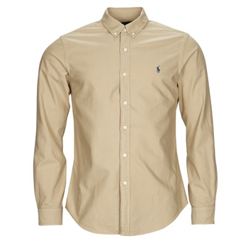 Kleidung Herren Langärmelige Hemden Polo Ralph Lauren SLBDPPCS-LONG SLEEVE-SPORT SHIRT Beige / Surrey