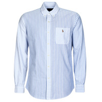 Kleidung Herren Langärmelige Hemden Polo Ralph Lauren CUBDPPPKS-LONG SLEEVE-SPORT SHIRT Blau / Weiss