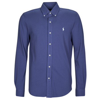 Kleidung Herren Langärmelige Hemden Polo Ralph Lauren LSFBBDM5-LONG SLEEVE-KNIT Blau / Himmelsfarbe / Navy