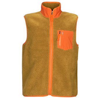 Kleidung Herren Fleecepullover Polo Ralph Lauren FZVESTM7-SLEEVELESS-FULL ZIP Camel / Orange / Ghurka