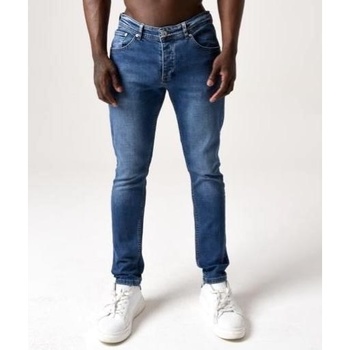 Kleidung Herren Slim Fit Jeans True Rise Klassische Hosen Slim Einfarbige DC Blau