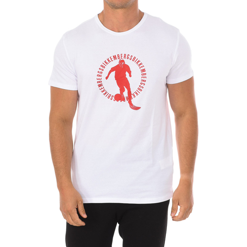 Kleidung Herren T-Shirts Bikkembergs BKK1MTS02-WHITE Weiss