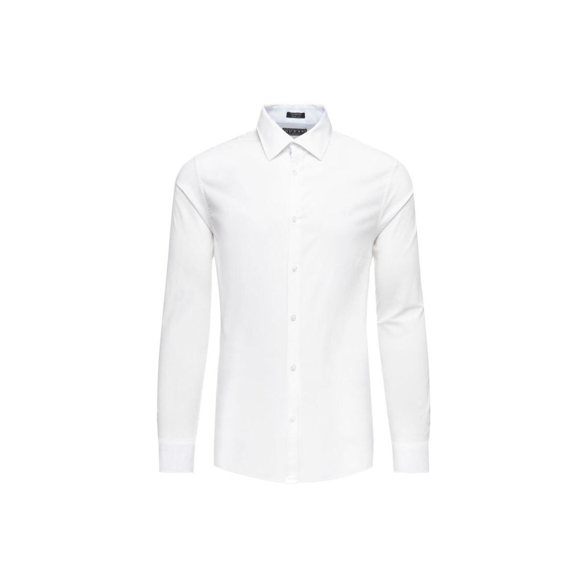 Kleidung Herren Langärmelige Hemden Guess M01H13 WCJQ0 ALAMEDA-FPP0 WHITE Weiss