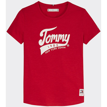 Kleidung Mädchen T-Shirts & Poloshirts Tommy Hilfiger KG0KG04960 1985 TEE-XA9 RACING RED Rot