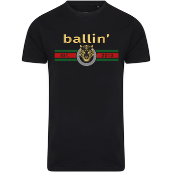 Kleidung Herren T-Shirts Ballin Est. 2013 Tiger Lines Shirt Schwarz