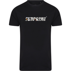 Kleidung T-Shirts Subprime Shirt Flower Black Schwarz