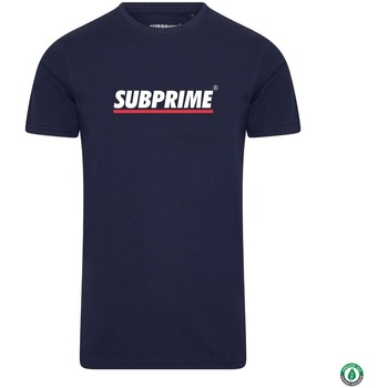 Kleidung T-Shirts Subprime Shirt Stripe Navy Blau