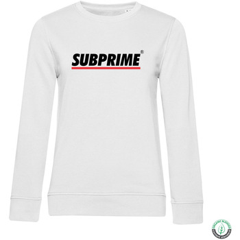 Kleidung Damen Sweatshirts Subprime Sweater Stripe White Weiss