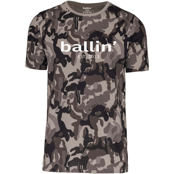 Kleidung Herren T-Shirts Ballin Est. 2013 Grijs Camouflage Shirt Grau