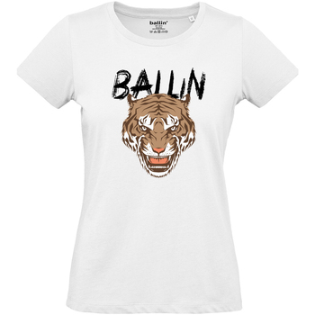 Kleidung Damen T-Shirts Ballin Est. 2013 Tiger Shirt Weiss