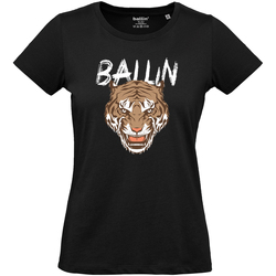 Kleidung Damen T-Shirts Ballin Est. 2013 Tiger Shirt Schwarz