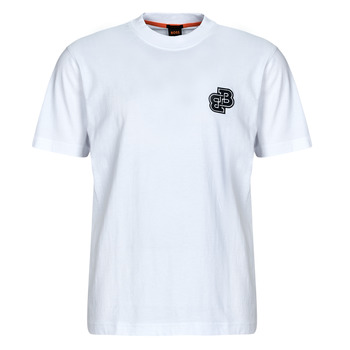 Kleidung Herren T-Shirts BOSS Tevarsity Weiss