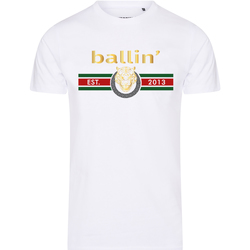 Kleidung Herren T-Shirts Ballin Est. 2013 Tiger Lines Shirt Weiss