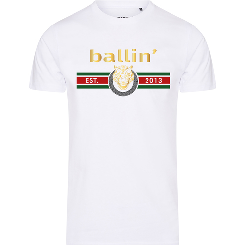 Kleidung Herren T-Shirts Ballin Est. 2013 Tiger Lines Shirt Weiss