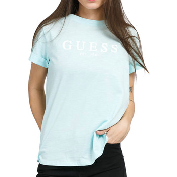 Kleidung Damen T-Shirts & Poloshirts Guess W0GI69-R8G01 Blau