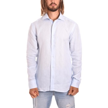 Kleidung Herren Langärmelige Hemden Borgoni Milano OSTUNI Blau