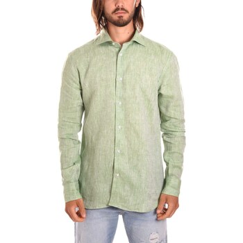 Kleidung Herren Langärmelige Hemden Borgoni Milano OSTUNI Grün