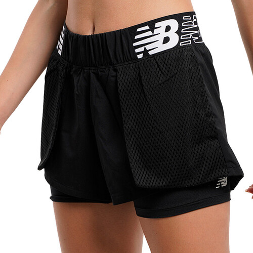 Kleidung Damen Shorts / Bermudas New Balance WS11175BK Schwarz