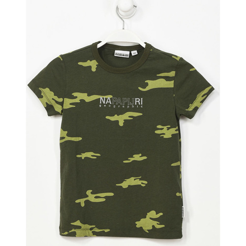 Kleidung Jungen T-Shirts Napapijri GA4EQB-F1A Grün