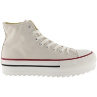 Schuhe Damen Sneaker Victoria Baskets femme  double toile Tribu Beige