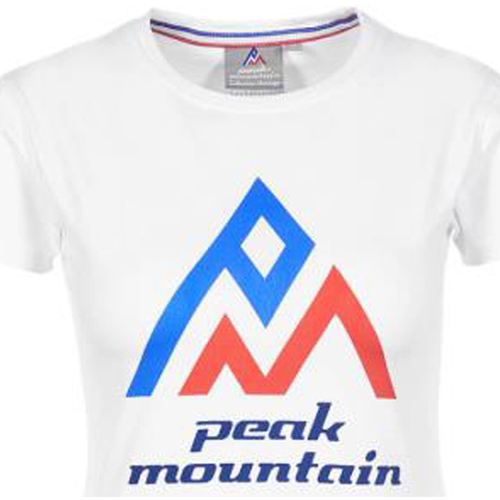 Kleidung Damen T-Shirts Peak Mountain T-shirt manches courtes femme ACIMES Weiss