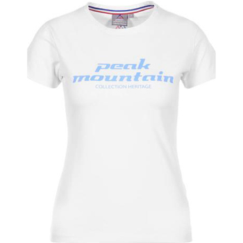 Kleidung Damen T-Shirts Peak Mountain T-shirt manches courtes femme ACOSMO Weiss