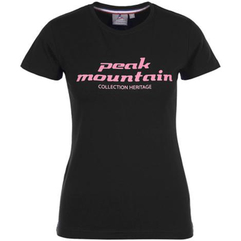 Kleidung Damen T-Shirts Peak Mountain T-shirt manches courtes femme ACOSMO Schwarz