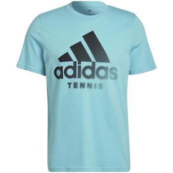 Kleidung Herren T-Shirts adidas Originals Tennis Aeroready Graphic Türkisfarbig