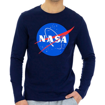 Kleidung Herren Langarmshirts Nasa -NASA10T Blau