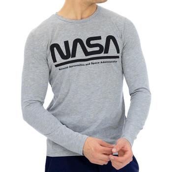 Kleidung Herren Langarmshirts Nasa -NASA03T Grau