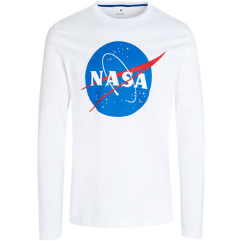 Kleidung Herren Langarmshirts Nasa -NASA10T Weiss
