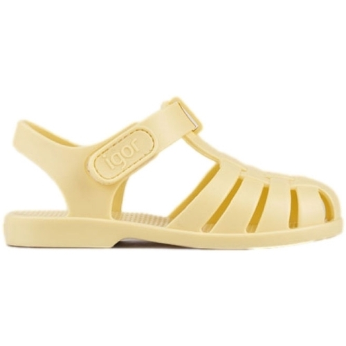 Schuhe Kinder Sandalen / Sandaletten IGOR Baby Sandals Clasica V - Vanilla Gelb