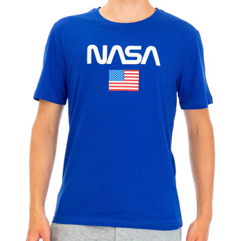Kleidung Herren T-Shirts Nasa -NASA40T Blau