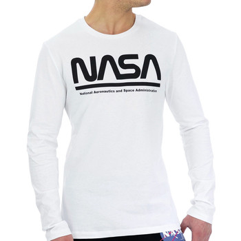 Kleidung Herren Langarmshirts Nasa -NASA03T Weiss