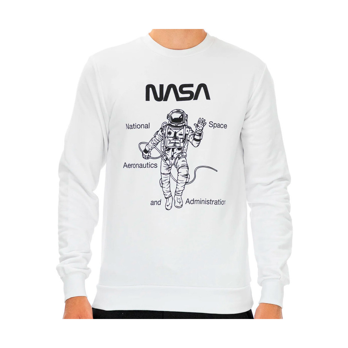 Kleidung Herren Sweatshirts Nasa -NASA64S Weiss