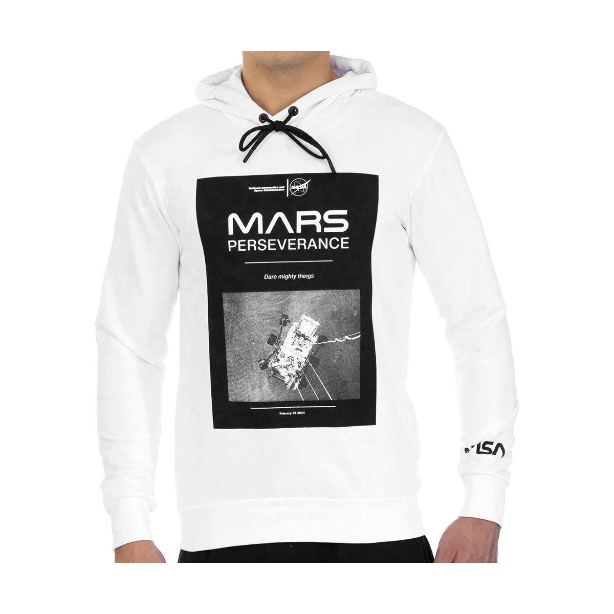 Kleidung Herren Sweatshirts Nasa -MARS02H Weiss