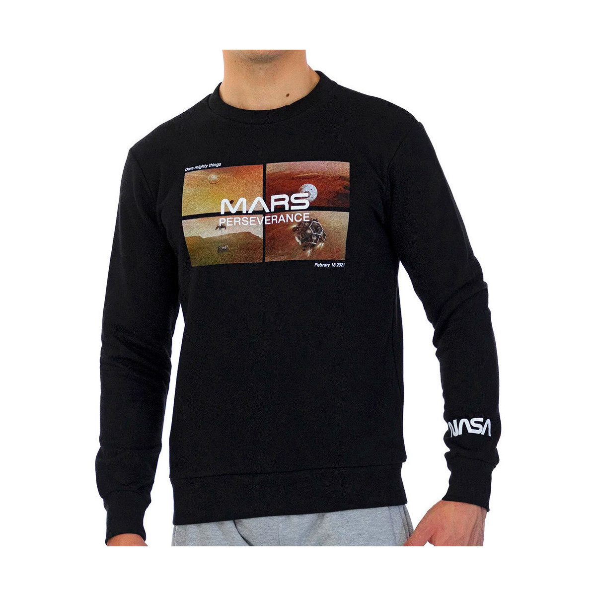 Kleidung Herren Sweatshirts Nasa -MARS09S Schwarz