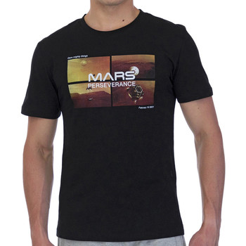 Kleidung Herren T-Shirts Nasa -MARS07T Schwarz