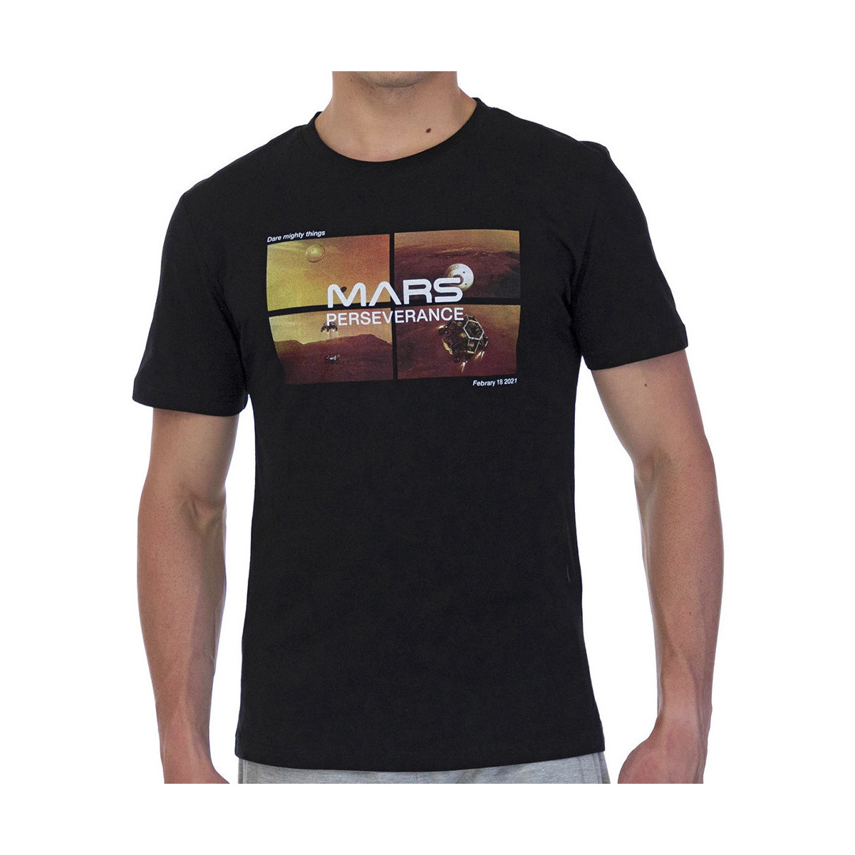 Kleidung Herren T-Shirts & Poloshirts Nasa -MARS07T Schwarz