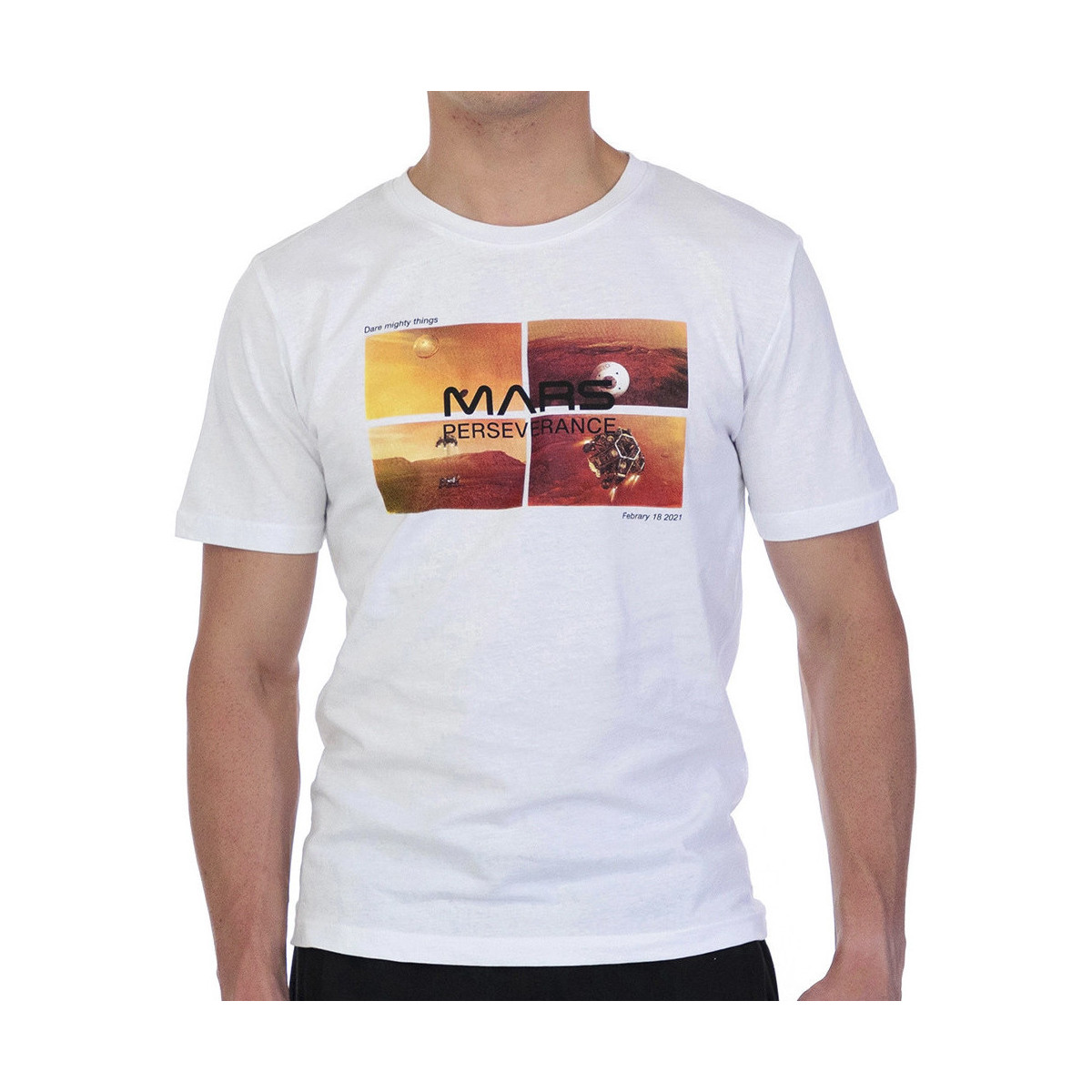 Kleidung Herren T-Shirts & Poloshirts Nasa -MARS07T Weiss