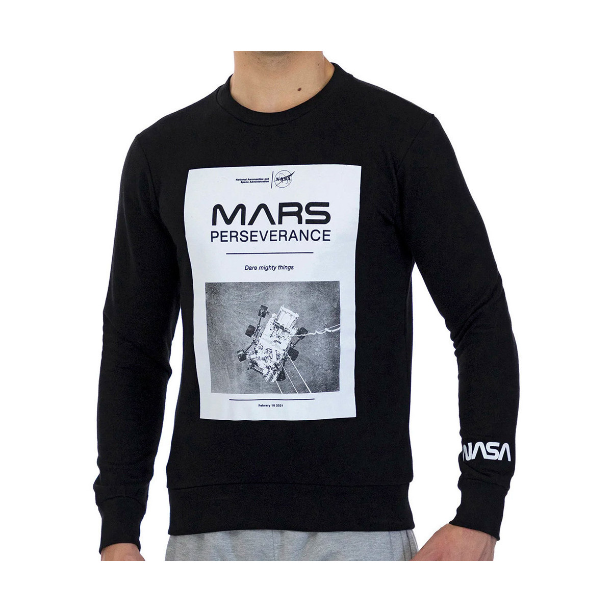 Kleidung Herren Sweatshirts Nasa -MARS03S Schwarz